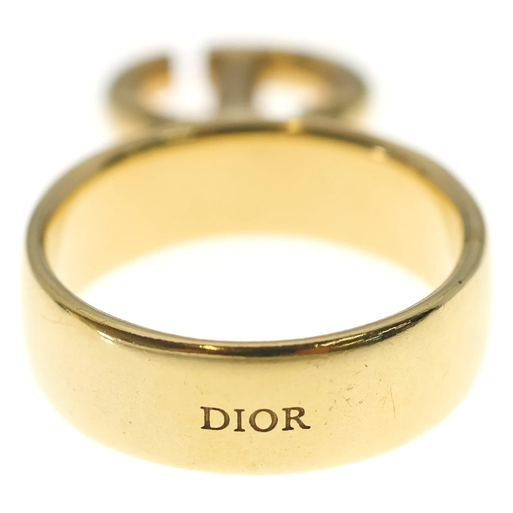Christian Dior(クリスチャンディオール) CDロゴ チャーム GP リング 指輪 #L ゴールド