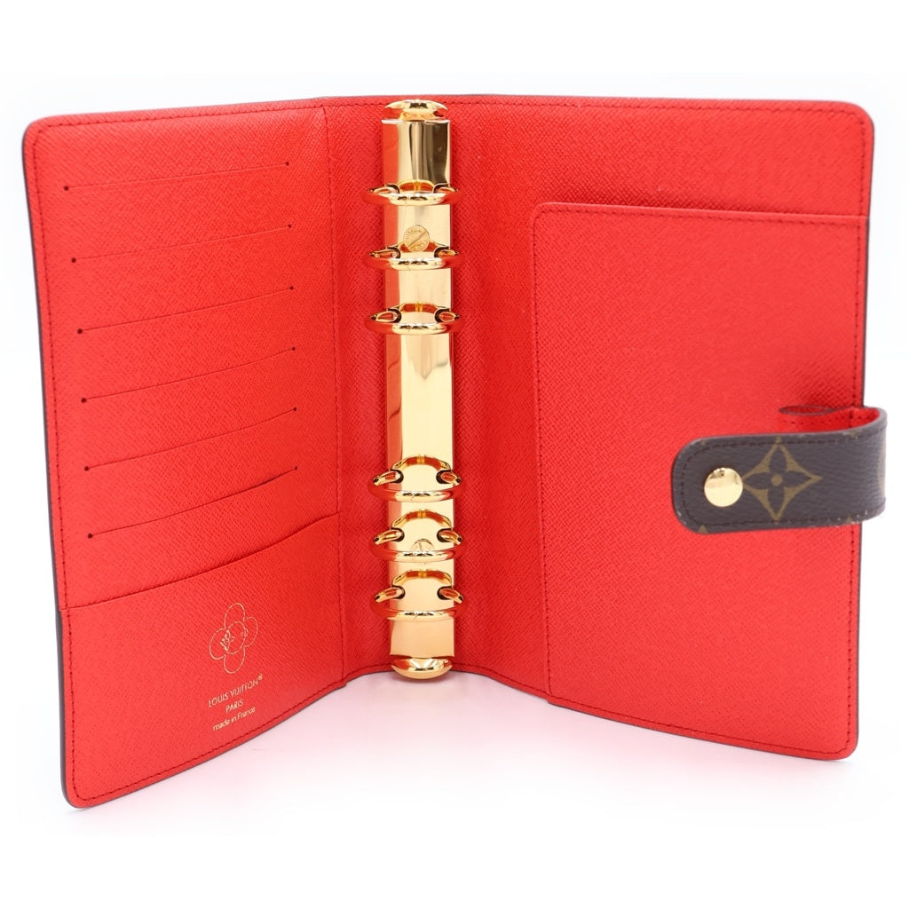 LOUIS VUITTON(ルイヴィトン) アジェンダPM モノグラム ヴィヴィエンヌ PVC レザー 手帳カバー ICタイプ ブラウン/レッド GI1170 レディース