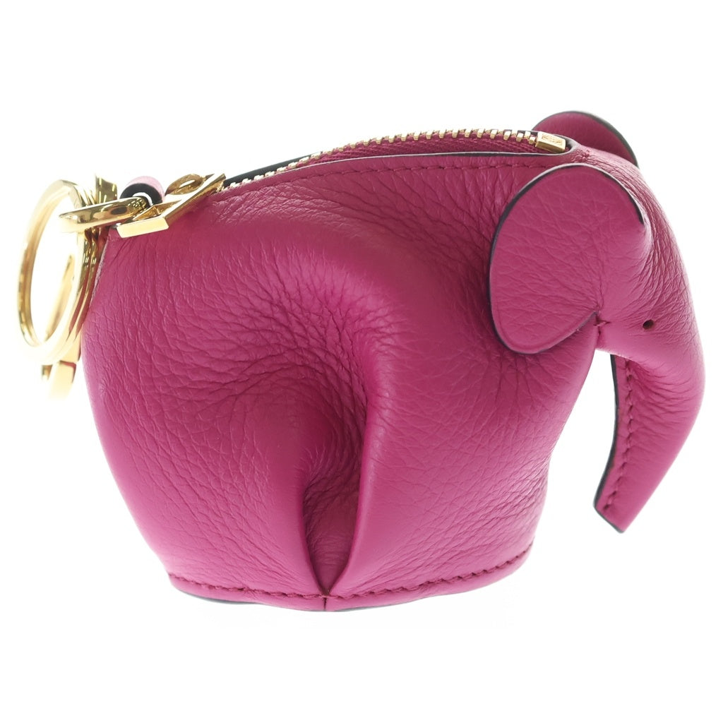 LOEWE(ロエベ) モチーフ レザー コインケース コインパース 小銭入れ キーホルダー ピンク レディース