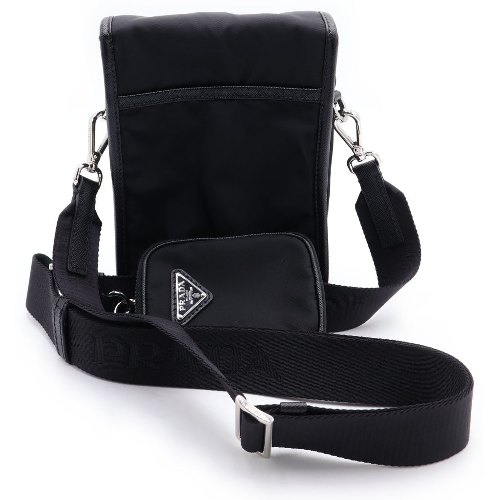 PRADA(プラダ) ショルダーバック トライアングルロゴ Re-Nylon ナイロン サフィアーノ ブラック 2VD043