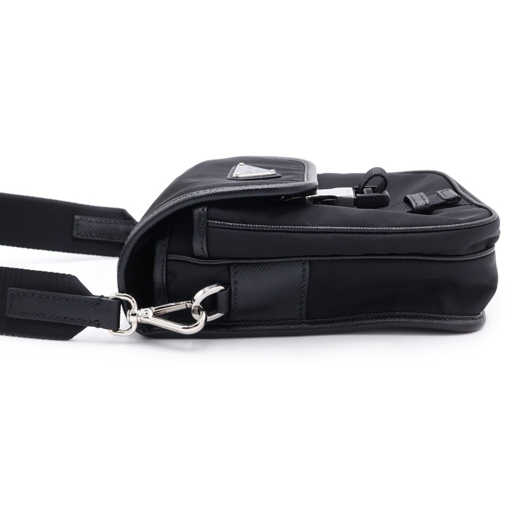 PRADA(プラダ) ショルダーバック トライアングルロゴ Re-Nylon ナイロン サフィアーノ ブラック 2VD043