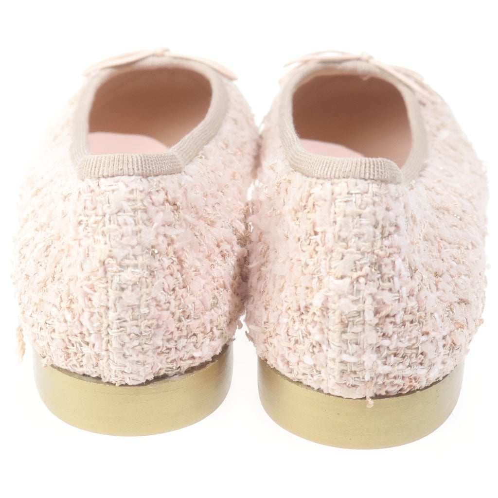 CHANEL(シャネル) ココマーク ツイード バレリーナ シューズ ピンク/ゴールド レディース G02819