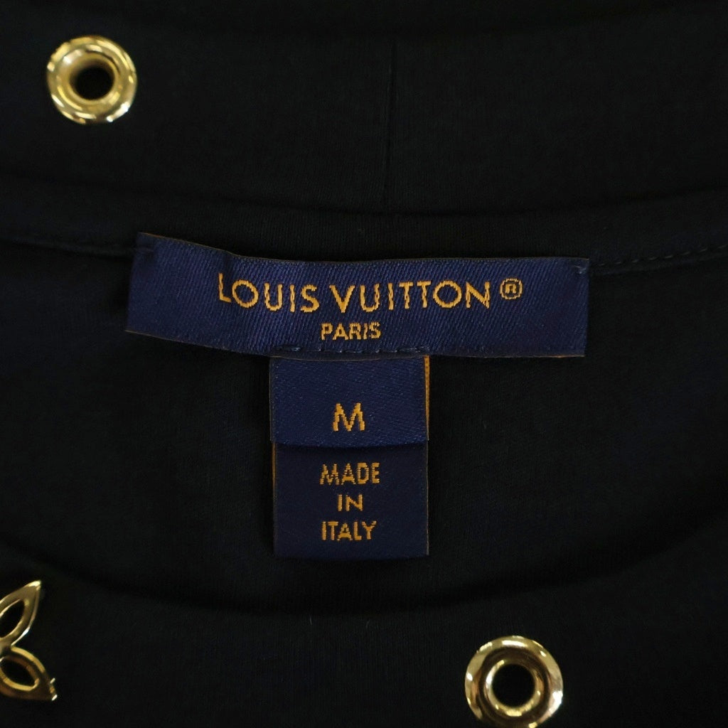 LOUIS VUITTON(ルイヴィトン) サイドストラップ Tシャツ カットソー 半袖 クルーネック ブラック #M RW232W JG2 FGTS03 レディース