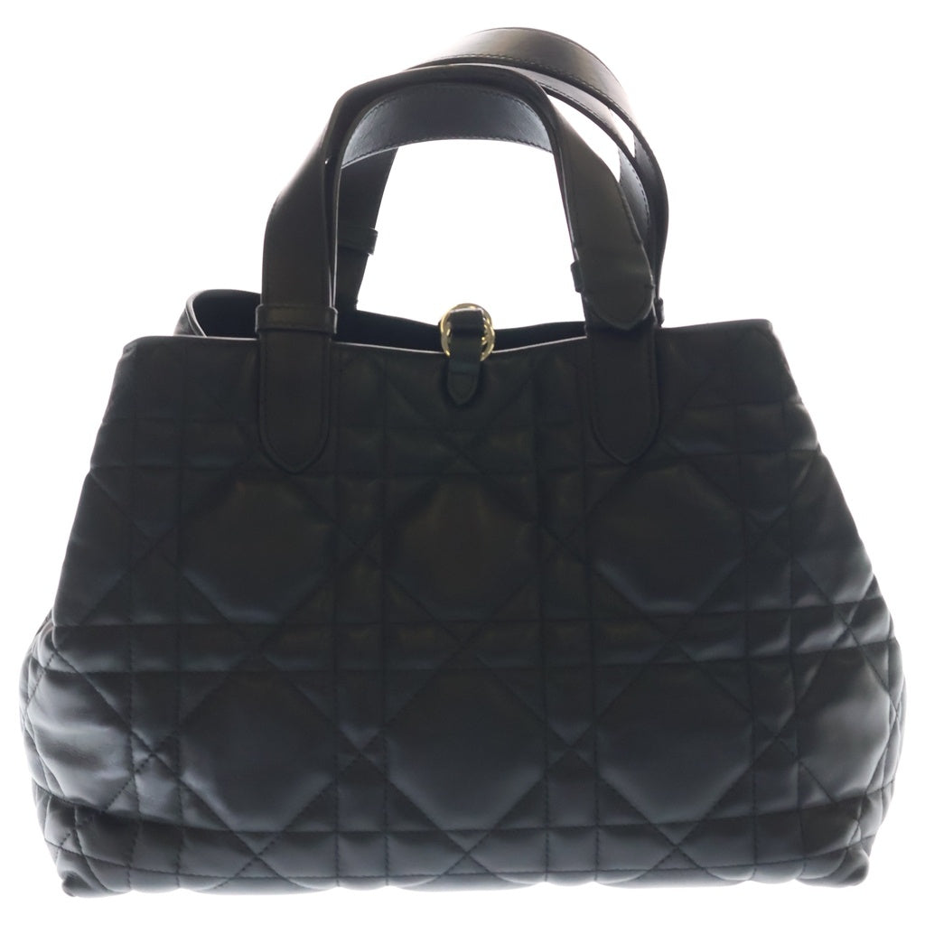 Christian Dior(クリスチャンディオール) トゥ ジュール ハンドバッグ ブラック マクロカナージュ カーフスキン M2821OSNW_M900 ゴールド金具 レディース
