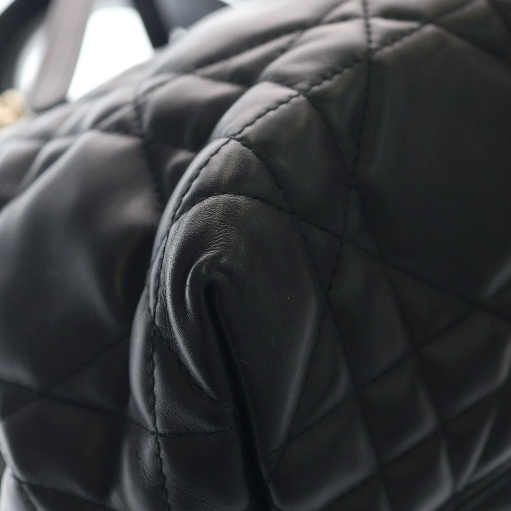 Christian Dior(クリスチャンディオール) トゥ ジュール ハンドバッグ ブラック マクロカナージュ カーフスキン M2821OSNW_M900 ゴールド金具 レディース