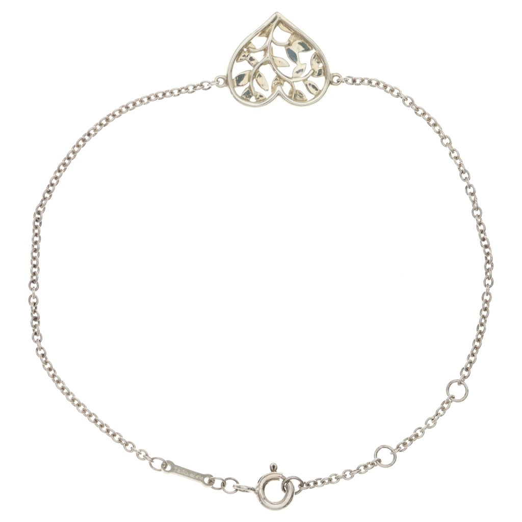 TIFFANY & Co.(ティファニー) パロマピカソ オリーブリーフ ハート Ag925 ブレスレット シルバー レディース