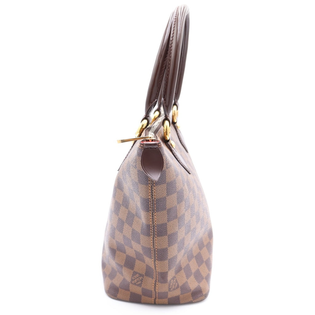 LOUIS VUITTON(ルイヴィトン) ダミエ サレヤPM ハンドバッグ ブラウン レザー×PVC N51183 ゴールド金具 レディース