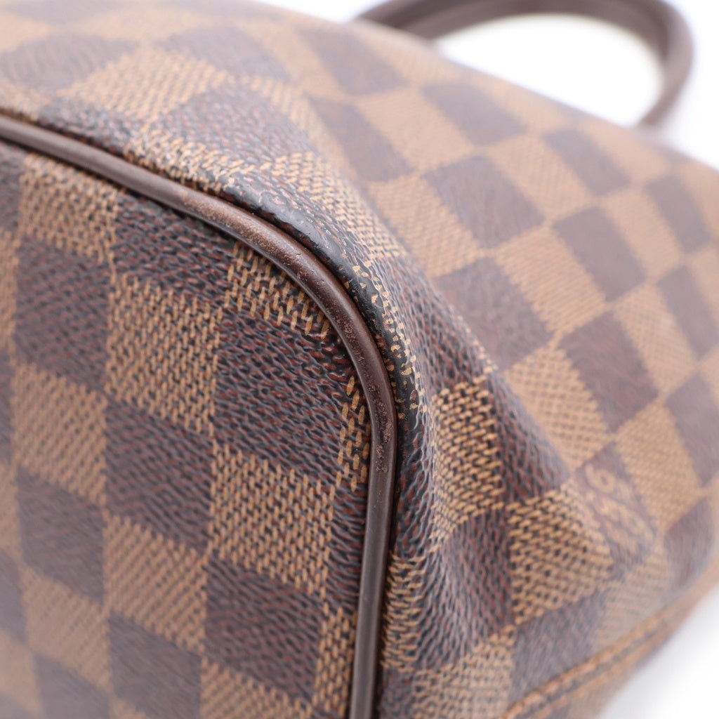 LOUIS VUITTON(ルイヴィトン) ダミエ サレヤPM ハンドバッグ ブラウン レザー×PVC N51183 ゴールド金具 レディース