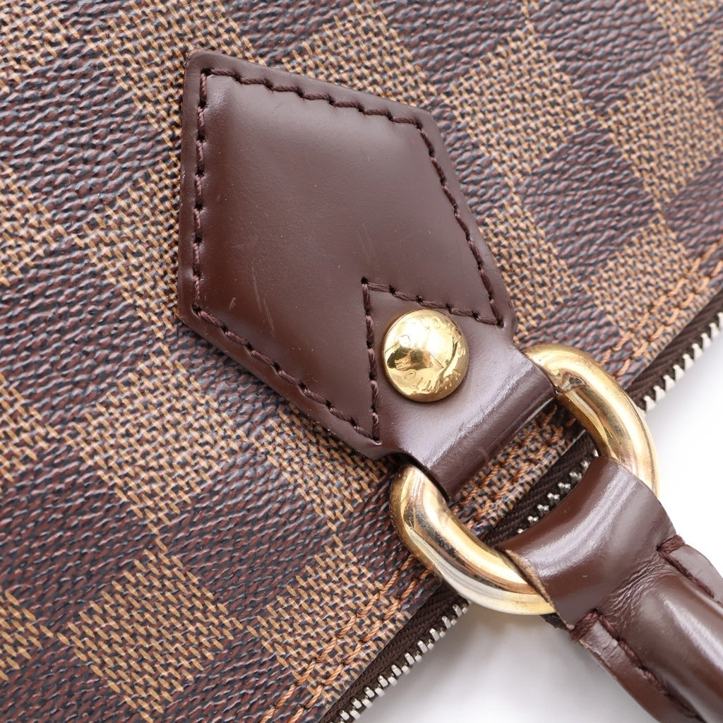 LOUIS VUITTON(ルイヴィトン) ダミエ サレヤPM ハンドバッグ ブラウン レザー×PVC N51183 ゴールド金具 レディース