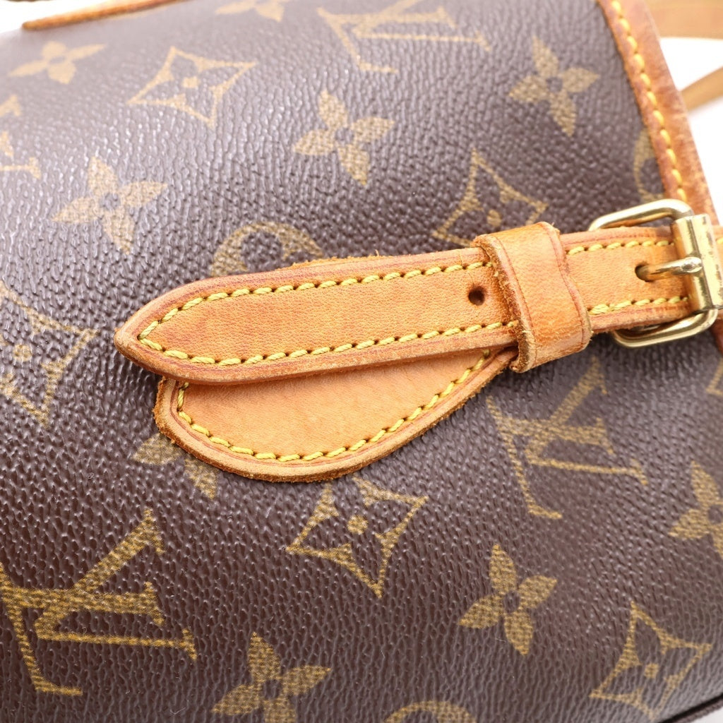 LOUIS VUITTON(ルイヴィトン) モノグラム バゲットPM ハンドバッグ ミニトートバッグ ブラウン レザー×PVC M42238 ゴールド金具 レディース