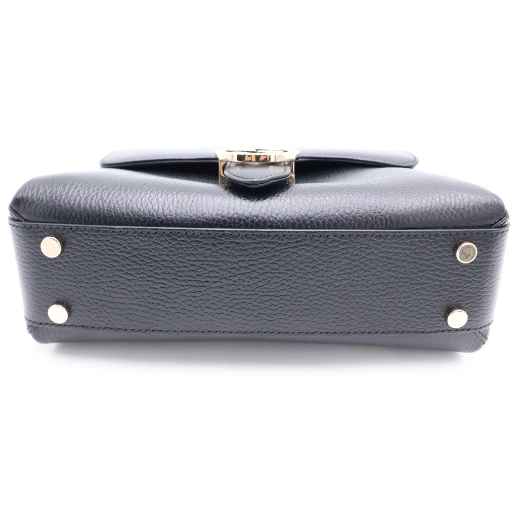 GUCCI(グッチ) インターロッキングG 2WAYハンドバッグ ショルダーバッグ ブラック レザー 510302 ゴールド金具 レディース