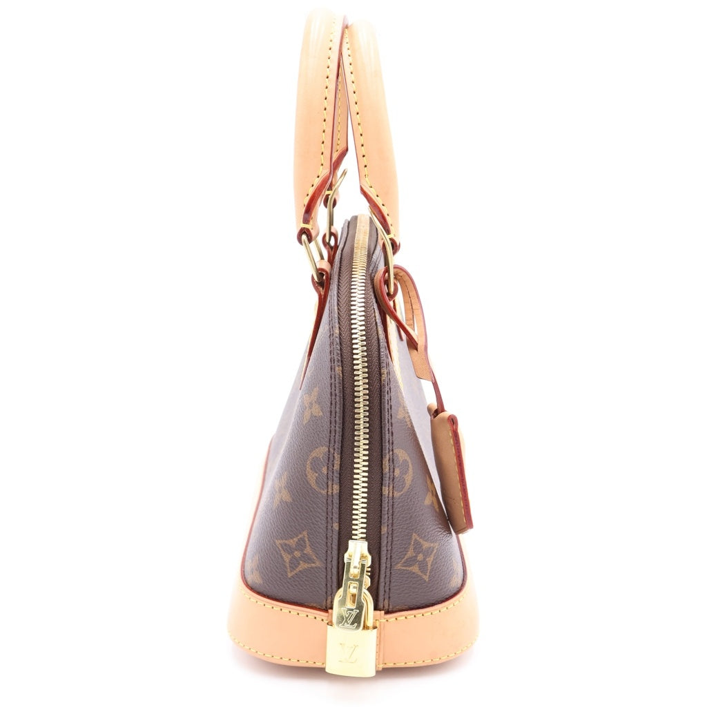 LOUIS VUITTON(ルイヴィトン) モノグラム アルマBB 2WAYバッグ ハンドバッグ ショルダーバッグ ブラウン レザー×PVC M46990 ゴールド金具 レディース