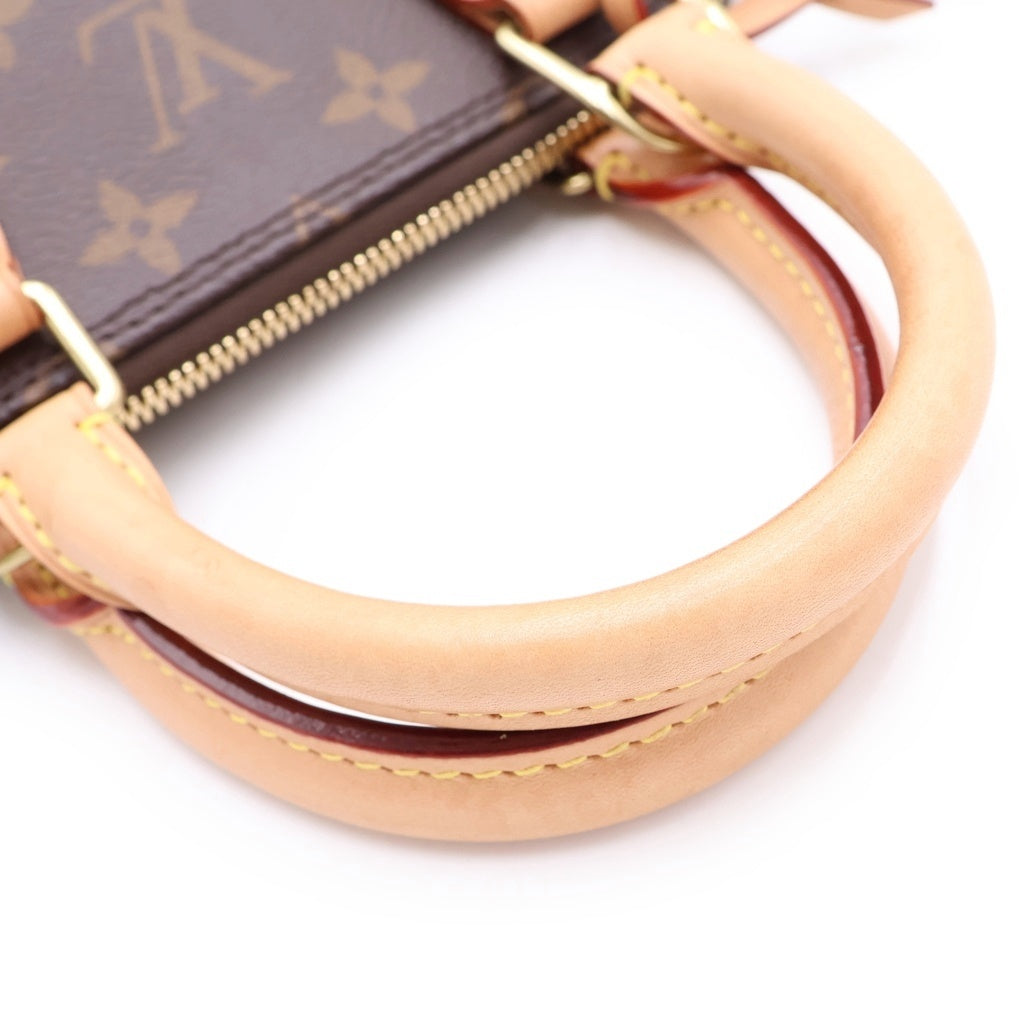 LOUIS VUITTON(ルイヴィトン) モノグラム アルマBB 2WAYバッグ ハンドバッグ ショルダーバッグ ブラウン レザー×PVC M46990 ゴールド金具 レディース
