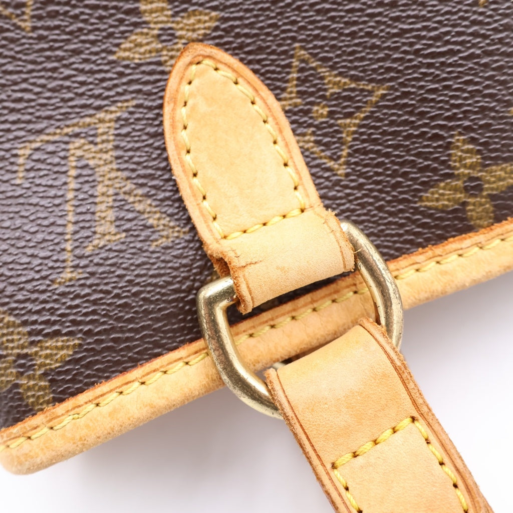 LOUIS VUITTON(ルイヴィトン) モノグラム バティニョール ハンドバッグ ミニトートバッグ ブラウン レザー×PVC M51156 ゴールド金具 レディース