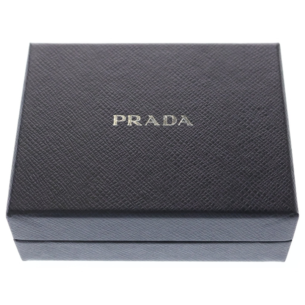 PRADA(プラダ) サフィアーノ 二つ折り財布 コンパクトウォレット コインケース ブラック×ピンク レザー 1ML018 ゴールド金具 レディース