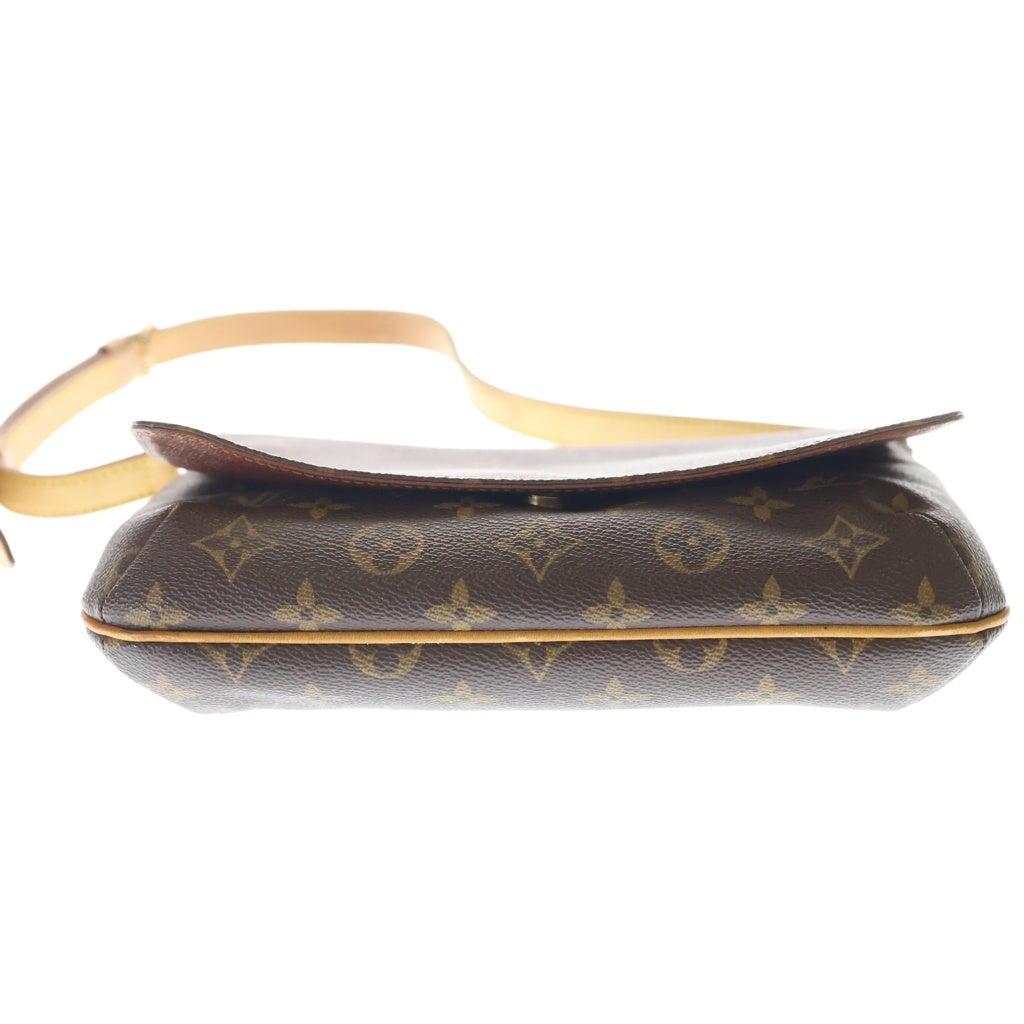 LOUIS VUITTON(ルイヴィトン) モノグラム ミュゼットタンゴ ショルダーバッグ ブラウン レザー×PVC M51257 ゴールド金具 レディース