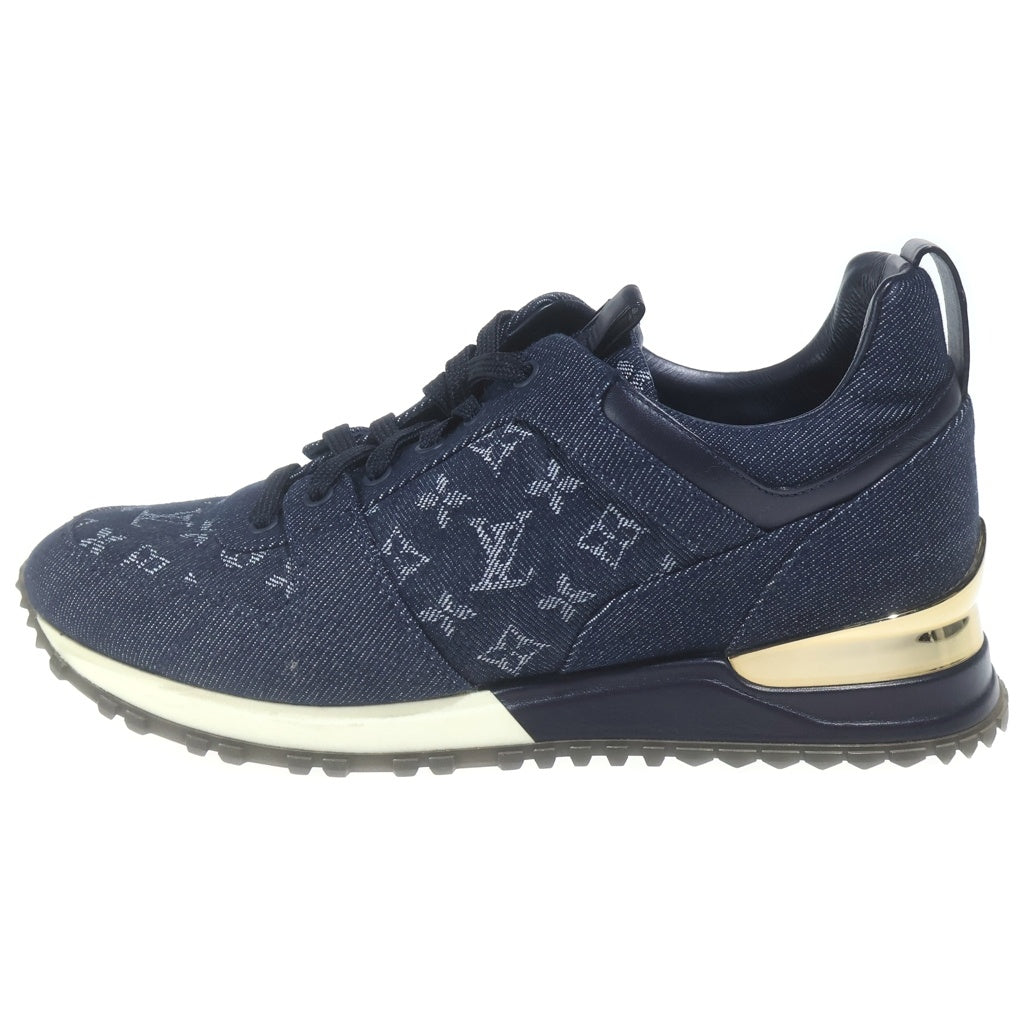 LOUIS VUITTON(ルイヴィトン) モノグラム デニム ランアウェイライン ローカット スニーカー #37 1/2 ブルー 1A2LE4 レディース