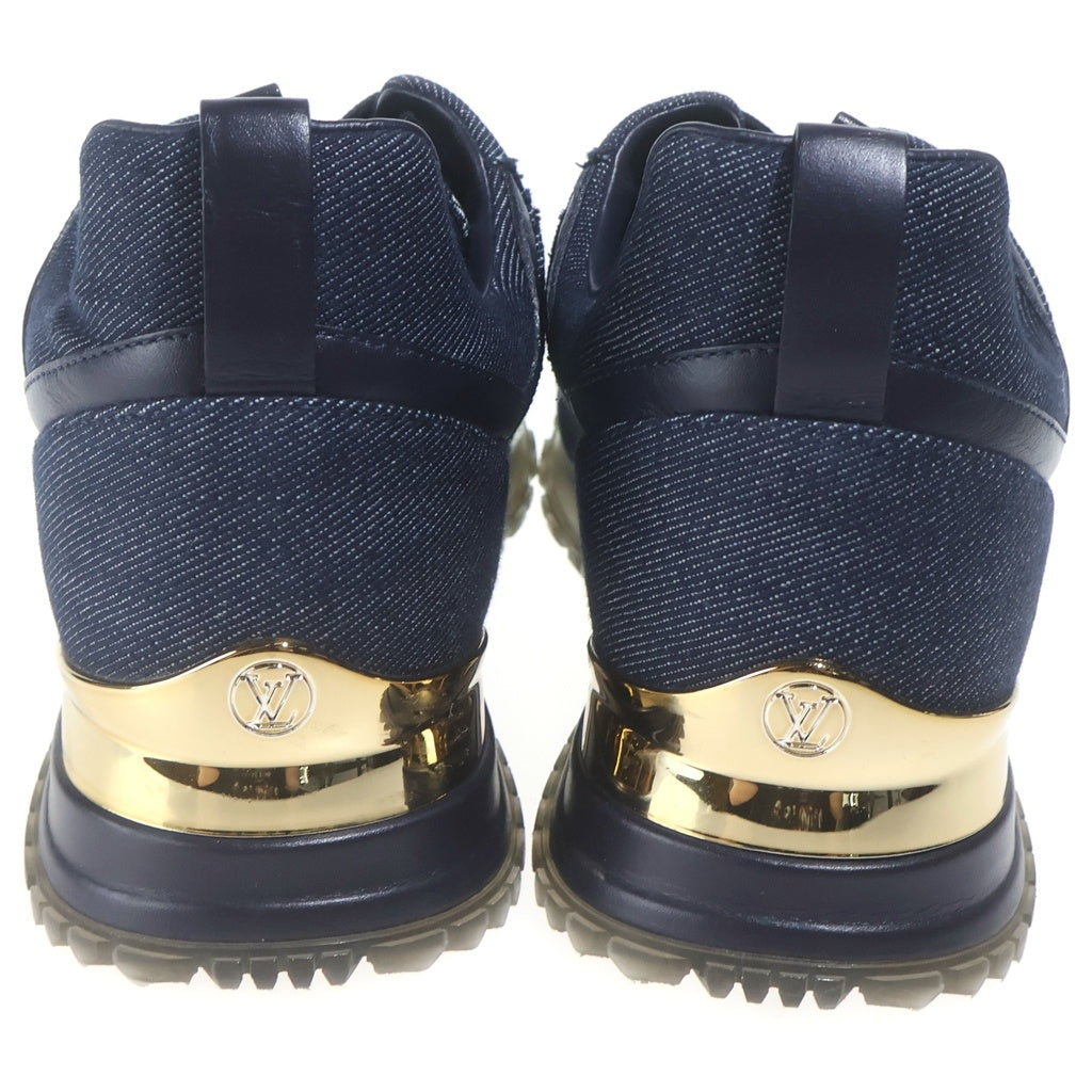 LOUIS VUITTON(ルイヴィトン) モノグラム デニム ランアウェイライン ローカット スニーカー #37 1/2 ブルー 1A2LE4 レディース