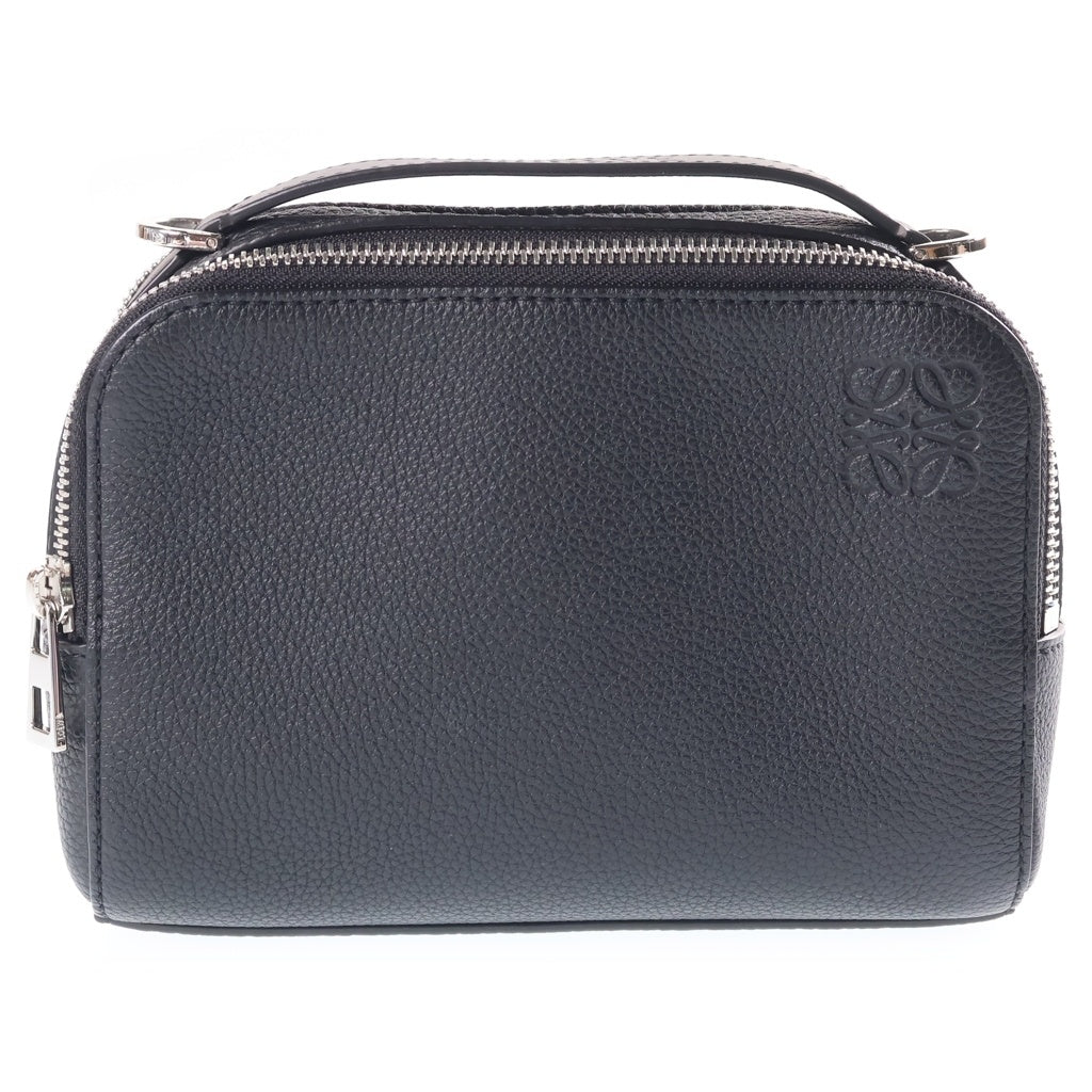 LOEWE(ロエベ) クロスボディ カメラバッグ ミニ ショルダーバッグ ブラック ソフトグレインカーフ CIL0011297884 シルバー金具 レディース