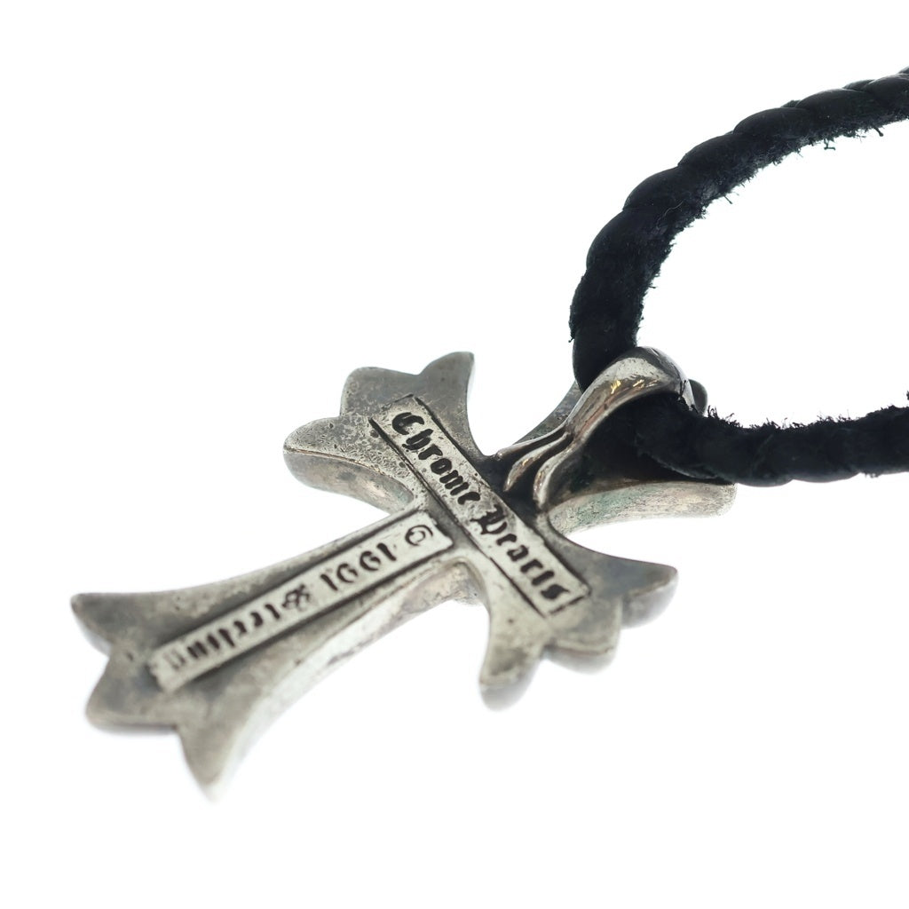 CHROME HEARTS(クロムハーツ) CH CRS SMLスモールCHクロス BC ボロチップブレイド ネックレス シルバー BCA220