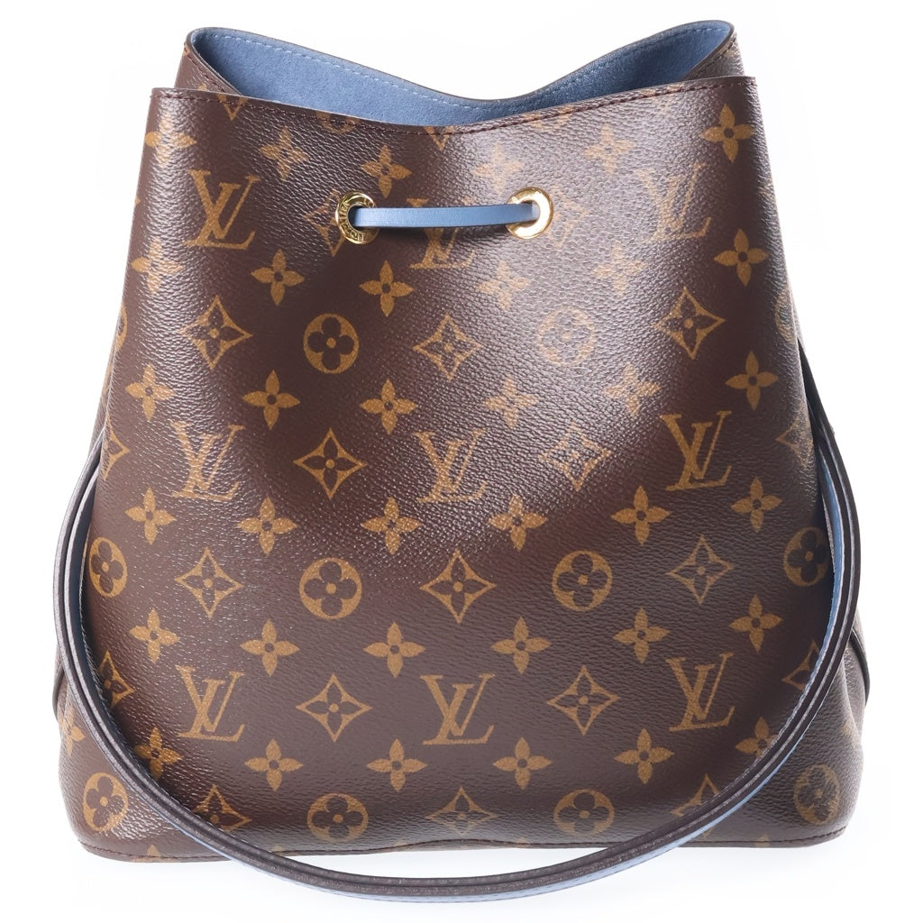 LOUIS VUITTON(ルイヴィトン) モノグラム ネオノエ PVC レザー ショルダーバッグ 巾着バッグ ICタイプ ブラウン/ブルージーン M43569 レディース