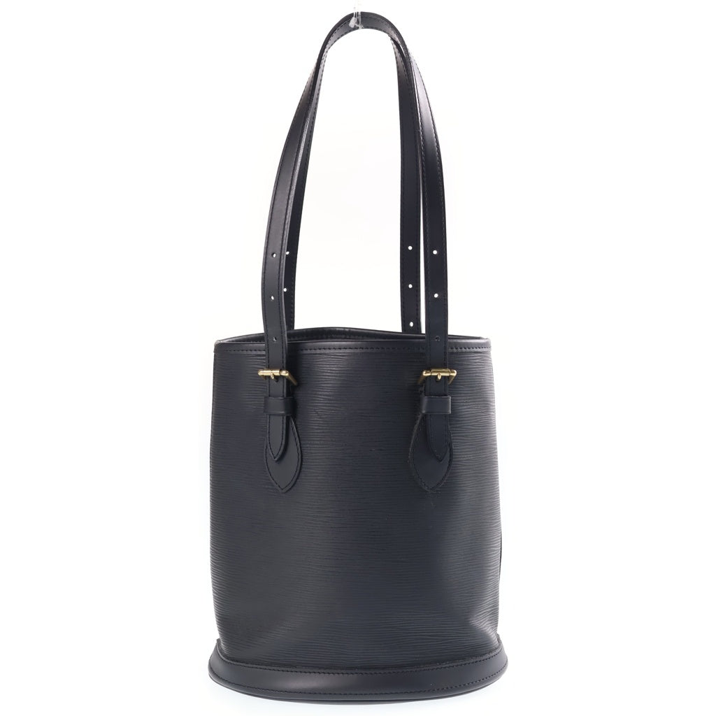 LOUIS VUITTON(ルイヴィトン) エピ プチ バケット ハンドバッグ ブラック レザー M58992 ゴールド金具 レディース