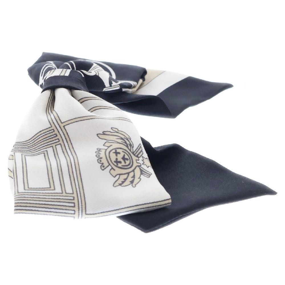 HERMES(エルメス) リボンバレッタ グルネル 黒 シルク 箱