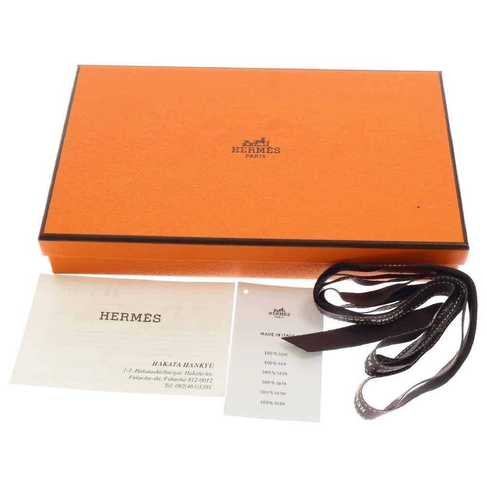 HERMES(エルメス) リボンバレッタ グルネル 黒 シルク 箱