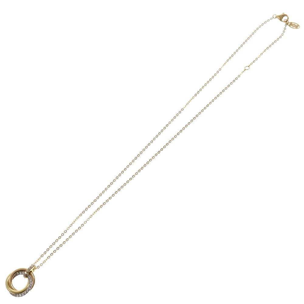 Cartier(カルティエ) トリニティ ネックレス セミパヴェダイヤ Au750YG/PG/WG ペンダント イエローゴールド×ホワイトゴールド×ピンクゴールド