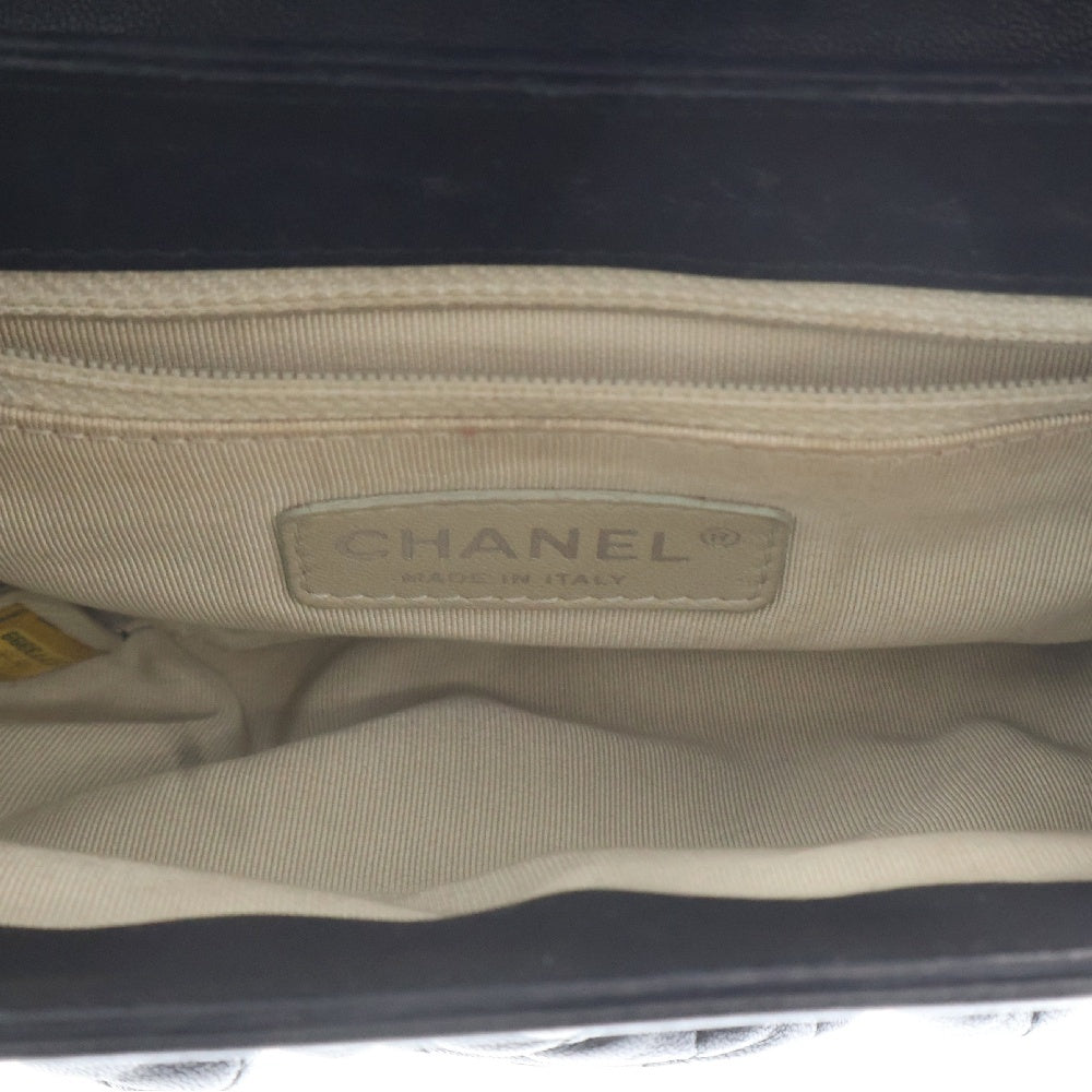 CHANEL(シャネル) マトラッセ チェーンアラウンドショルダーバッグ ブラック ラムスキン シルバー金具 チェーンショルダー ポシェット