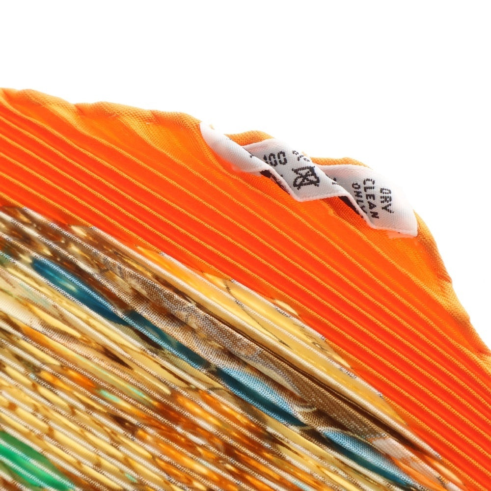 HERMES(エルメス) プリーツカレ Rocaille2 ロカイユ 貝殻 シルク オレンジ カレプリセ