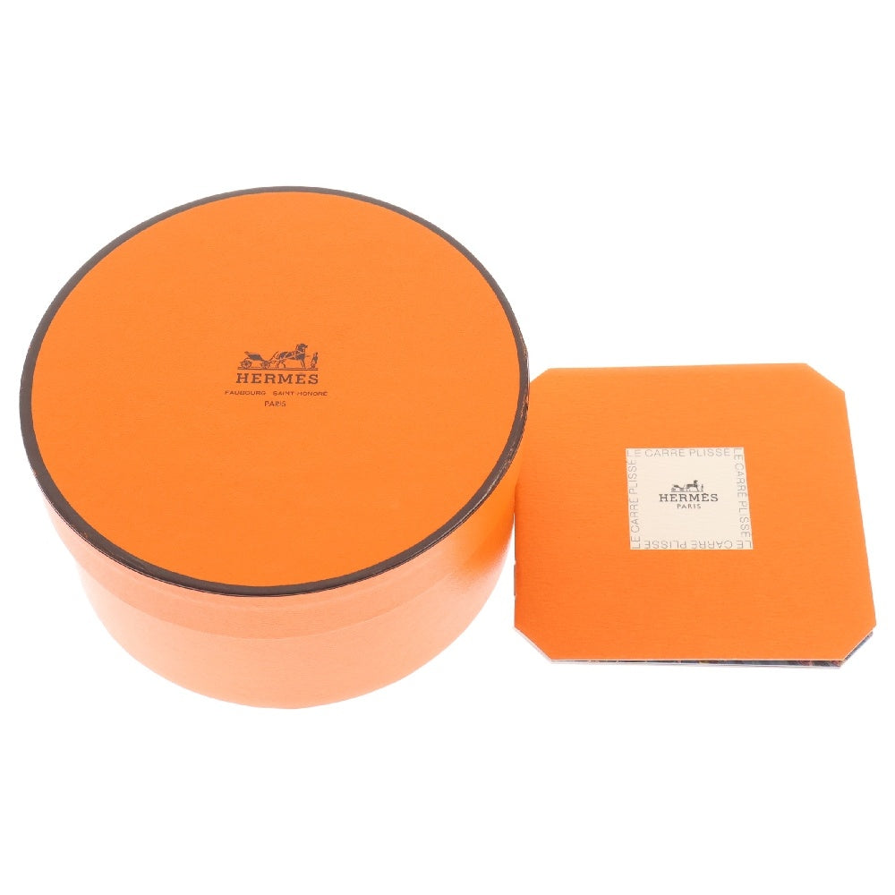 HERMES(エルメス) プリーツカレ Rocaille2 ロカイユ 貝殻 シルク オレンジ カレプリセ
