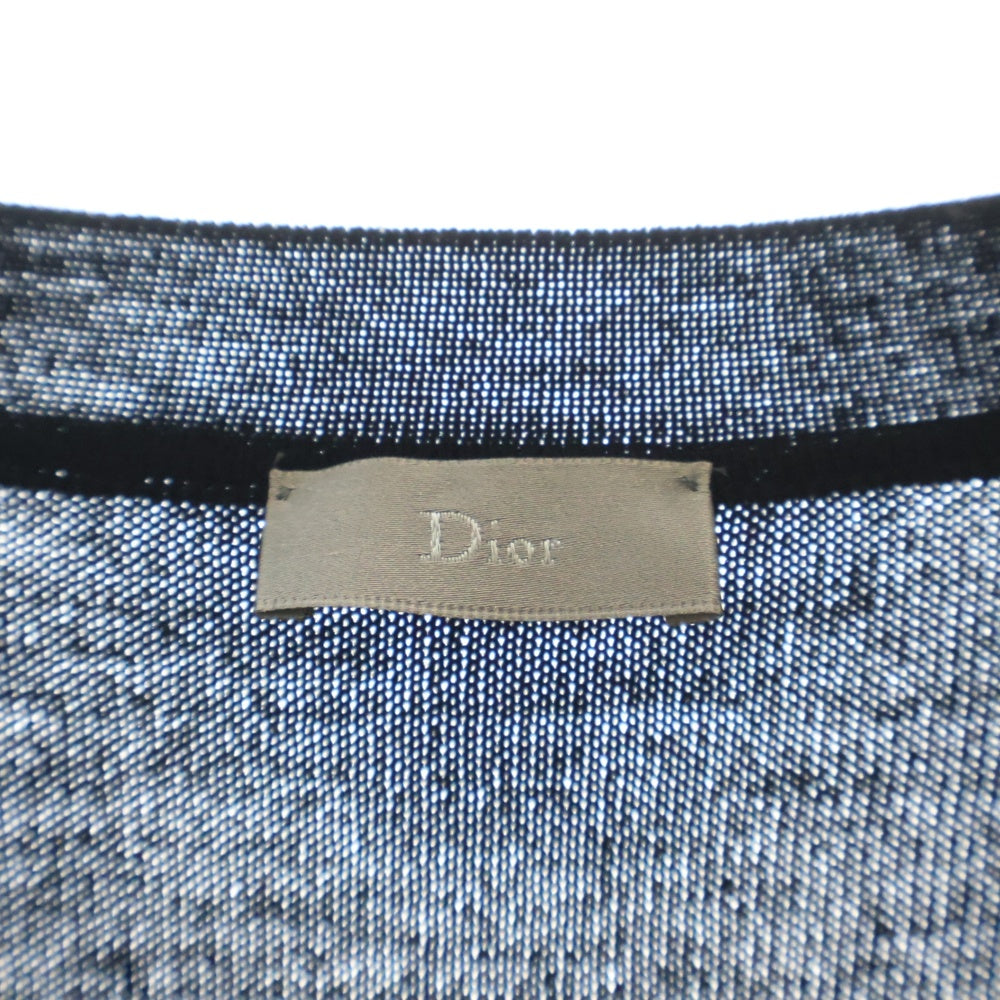 Dior HOMME(ディオールオム) デザイン ニット カーディガン クリス期 ブラック ウール