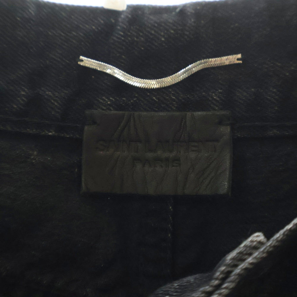 SAINT LAURENT PARIS(サンローランパリ) デニム パンツ ジーンズ ダメージ加工 黒 527389 レディース