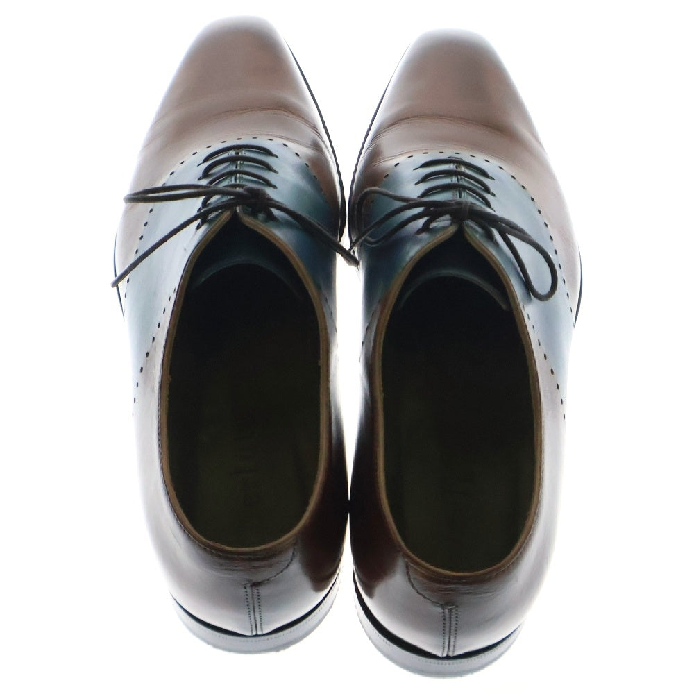 Berluti(ベルルッティ) レースアップシューズ パティーヌ パンチングデザイン バイカラー ブルー×ブラウン レザー ビジネスシューズ