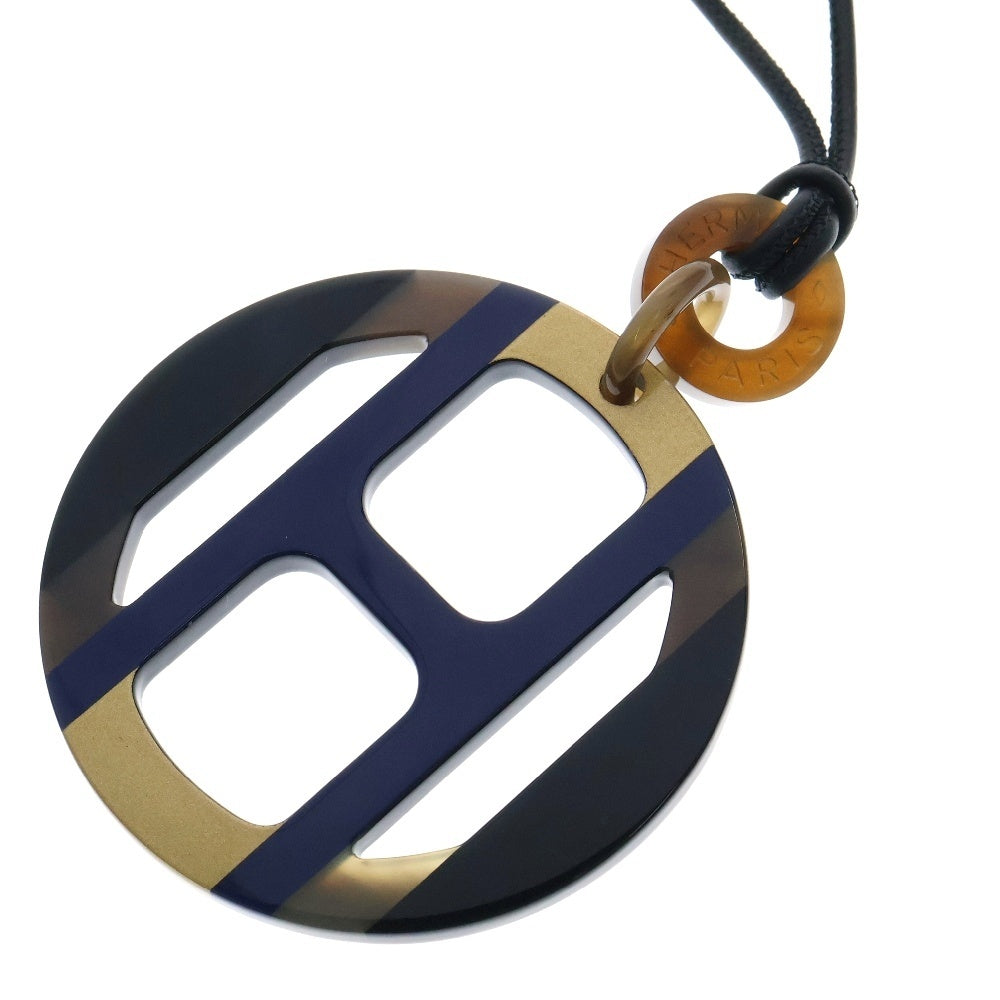 HERMES(エルメス) Hエキップ ネックレス オルフェーヴル リラ バッファローホーン×ラッカー アクセサリー