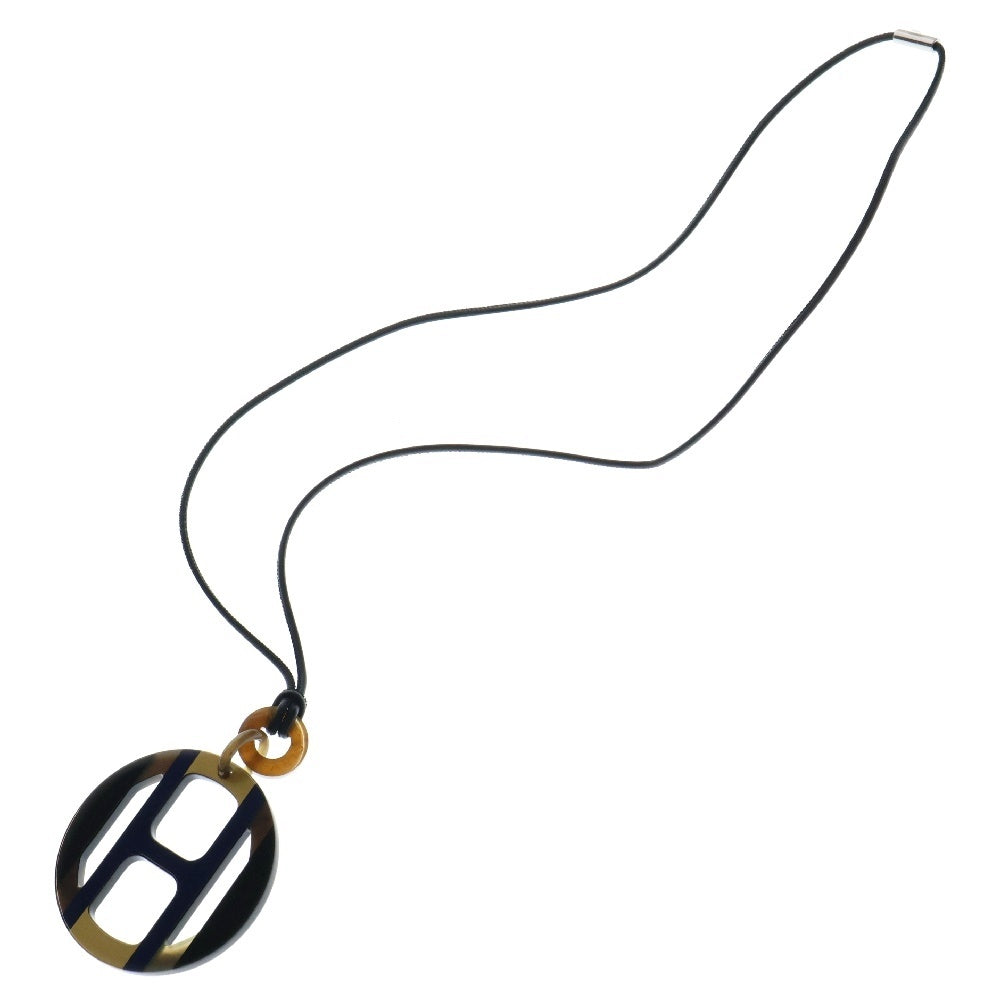 HERMES(エルメス) Hエキップ ネックレス オルフェーヴル リラ バッファローホーン×ラッカー アクセサリー