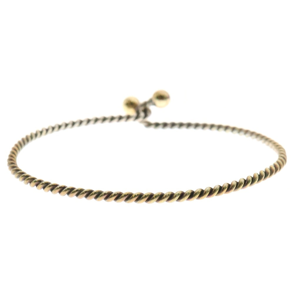 TIFFANY&Co(ティファニー) フック&アイ ツイスト ワイヤー コンビ ブレスレット バングル ゴールド 750/925 6.6g