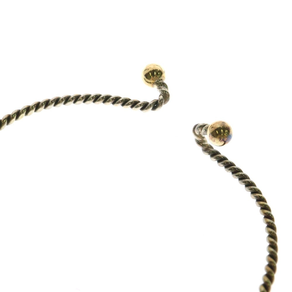 TIFFANY&Co(ティファニー) フック&アイ ツイスト ワイヤー コンビ ブレスレット バングル ゴールド 750/925 6.6g