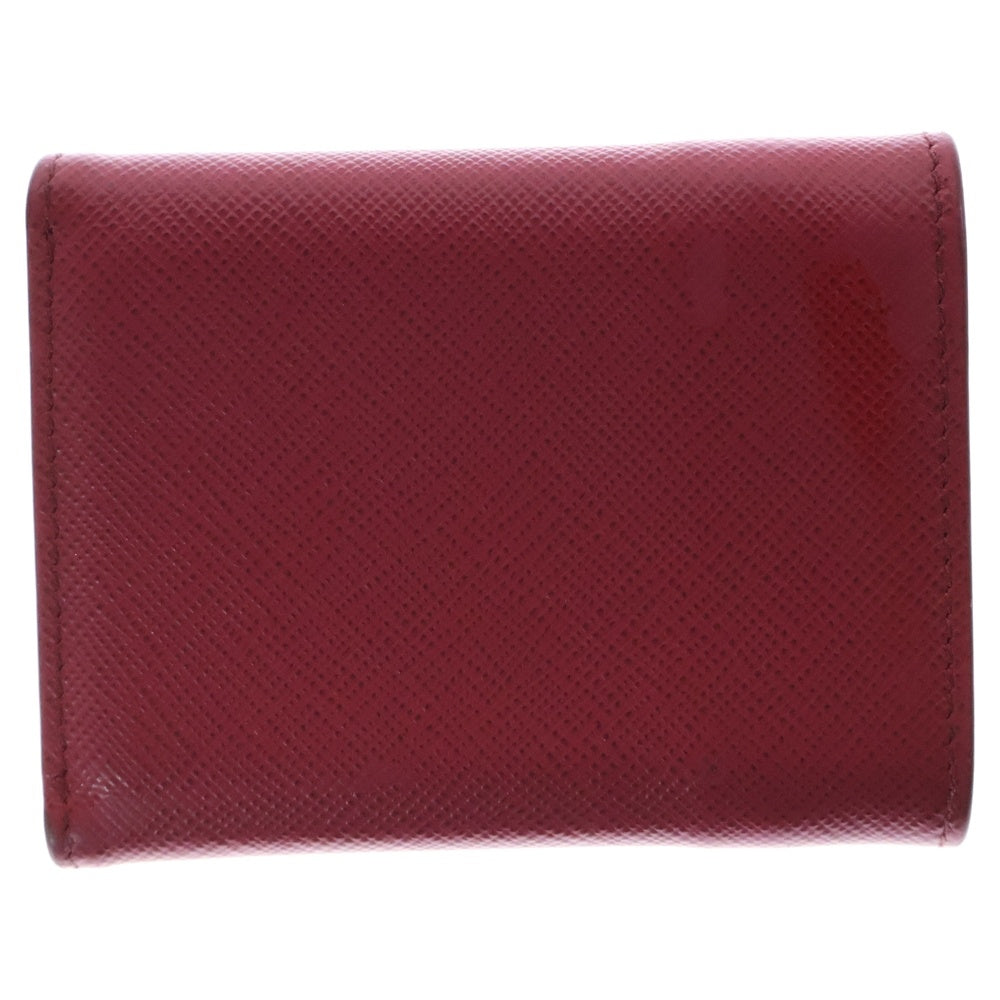 PRADA(プラダ) サフィアーノ 三つ折り財布 コンパクトウォレット ピンク レザー 1MH021 レディース