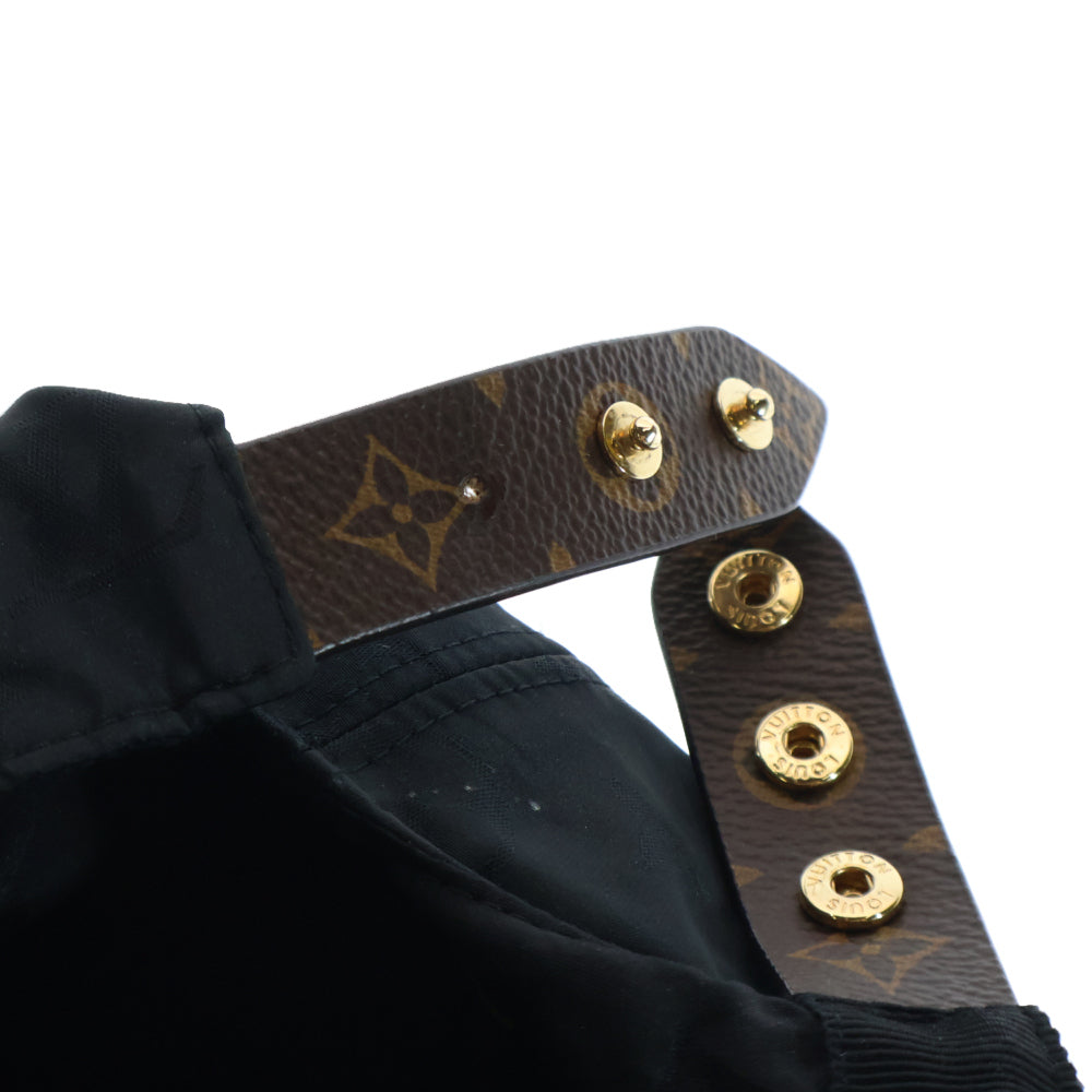 LOUIS VUITTON(ルイヴィトン) キャップ・LV ゲットレディー 帽子 ブラック×ブラウン キャンバス×レザー L M76529
