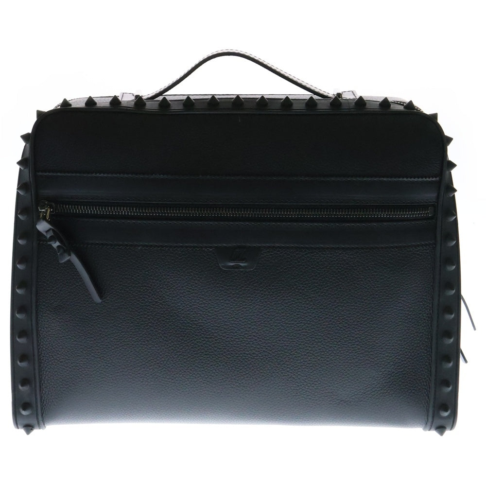 CHRISTIAN LOUBOUTIN(クリスチャンルブタン) 2way ショルダーバッグ ルビタウン スタッズ 黒 レザー ブリーフケース