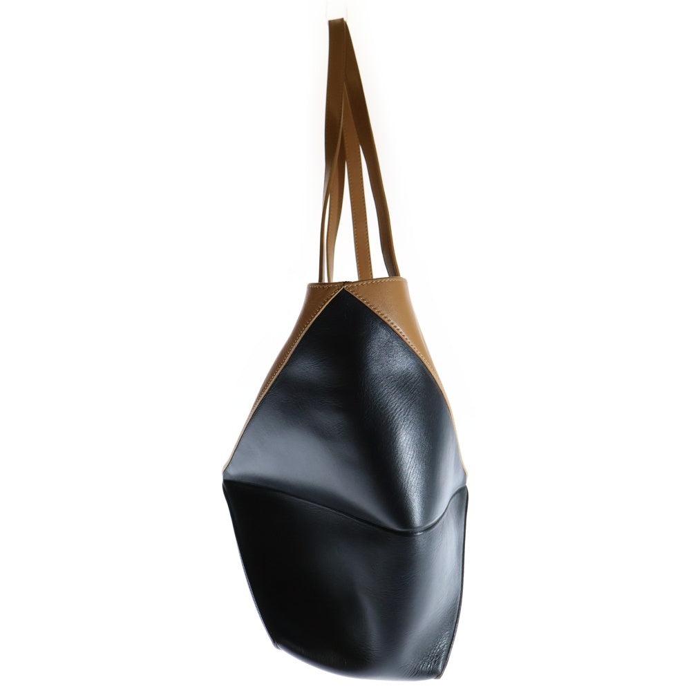 LOEWE(ロエベ) パズル フォルド ミニ トート ウォームデザート×ブラック シャイニーカーフスキン
