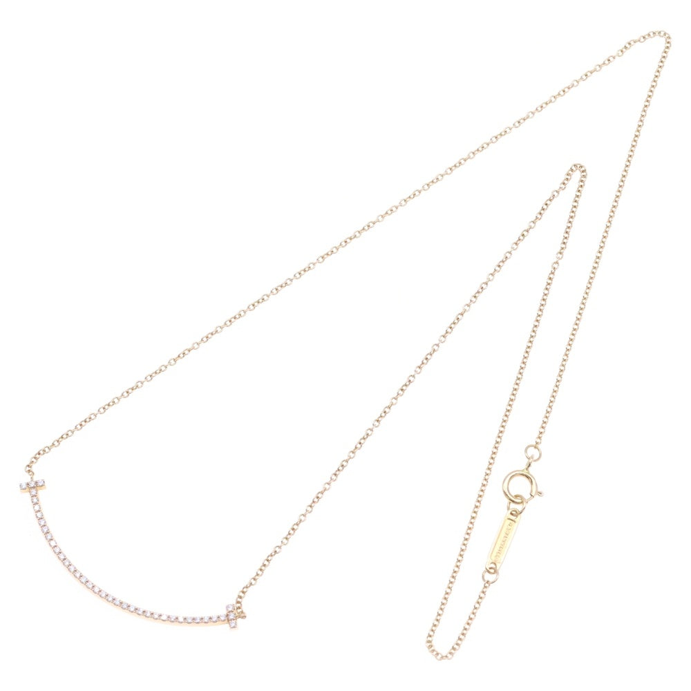 TIFFANY&Co(ティファニー) Tスマイル スモール ダイヤ ネックレス ペンダント ゴールド Au750YG 2g
