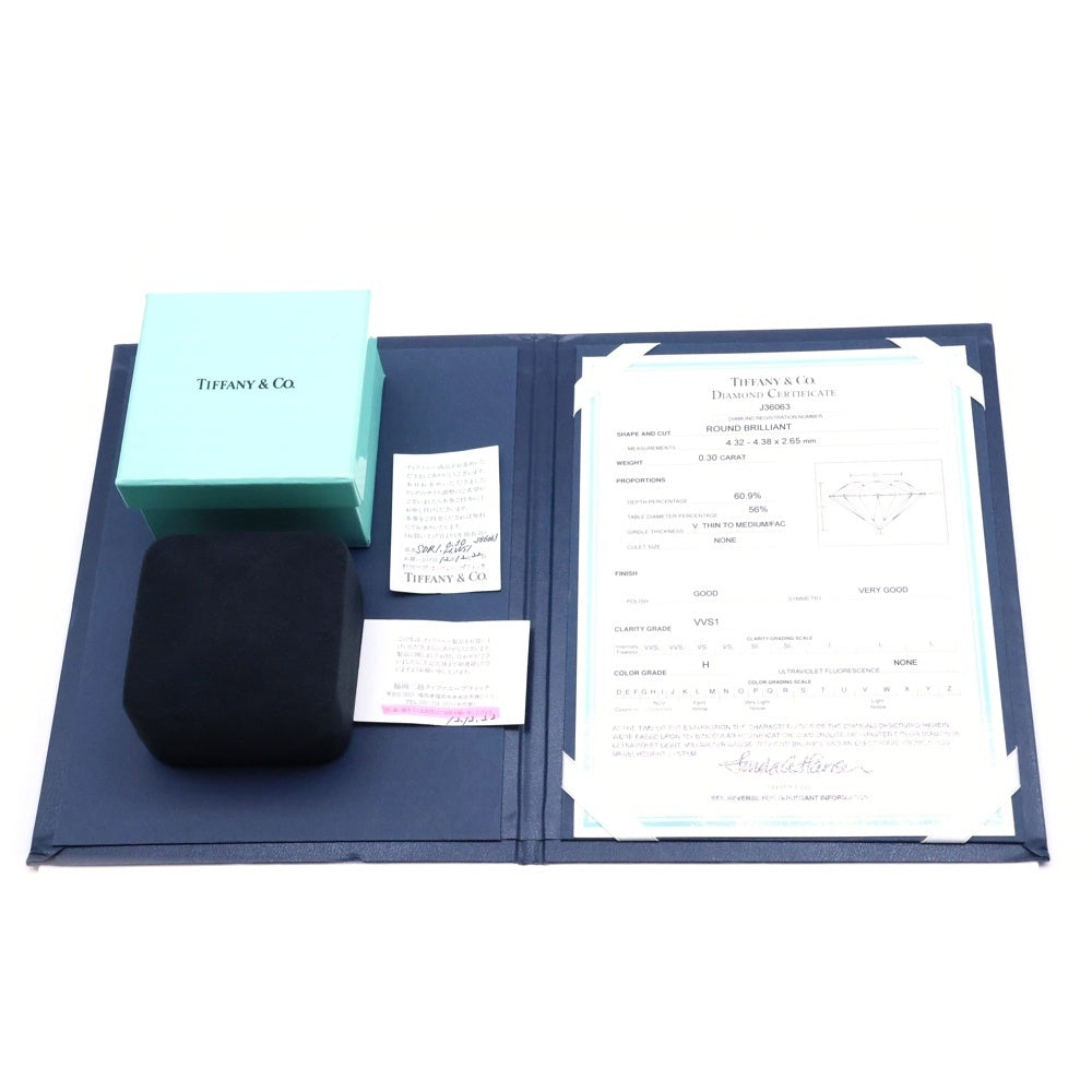 TIFFANY&Co(ティファニー) ソリティア ダイヤ リング 指輪 シルバー Pt950 0.30ct