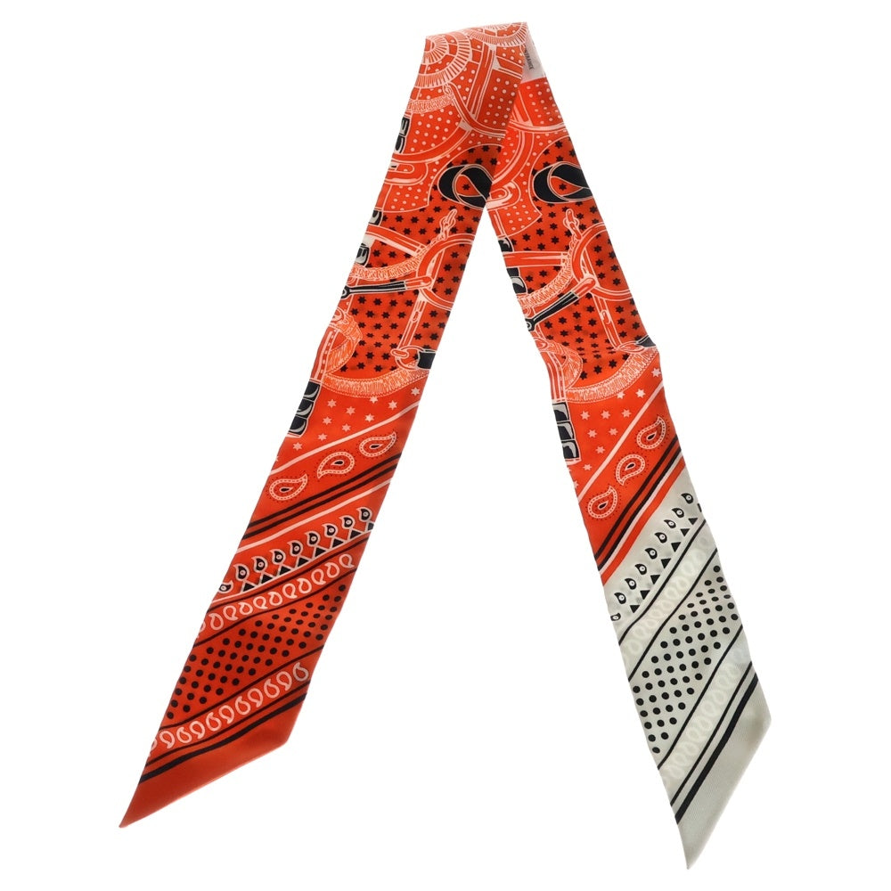 HERMES(エルメス) ツイリー EPERON D OR BANDANA エプロンドール オレンジ シルク スカーフ