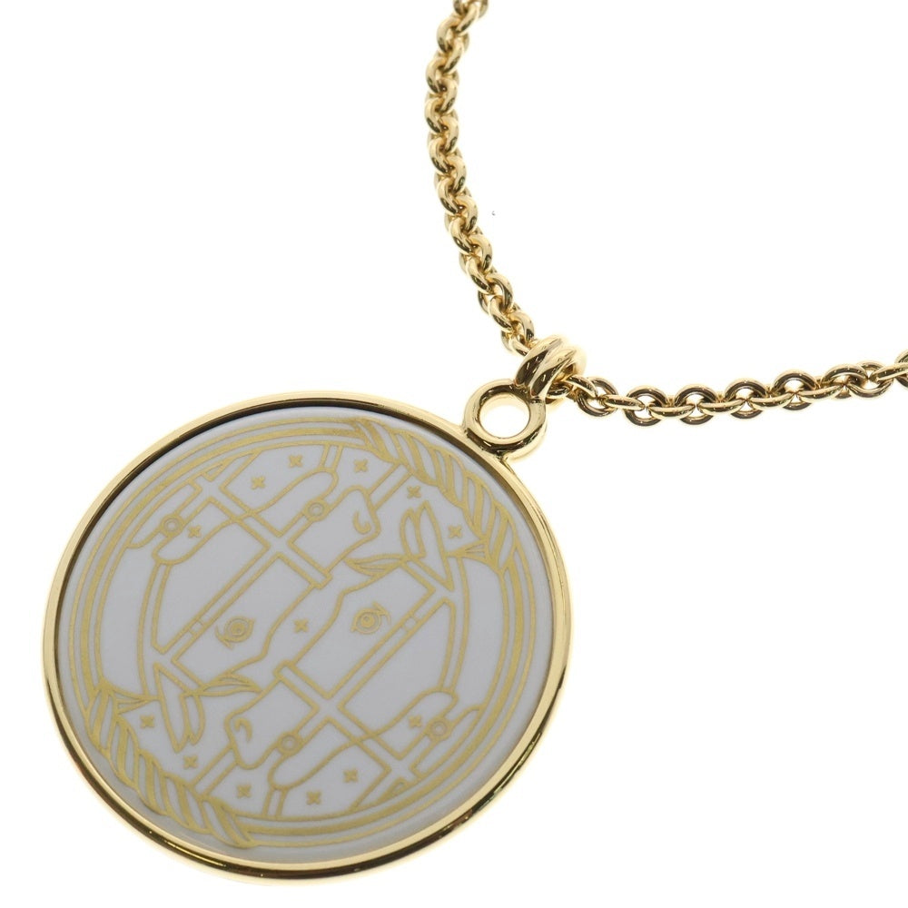 HERMES(エルメス) ネックレス メダイユ カドリージュGM ゴールド GP アクセサリー