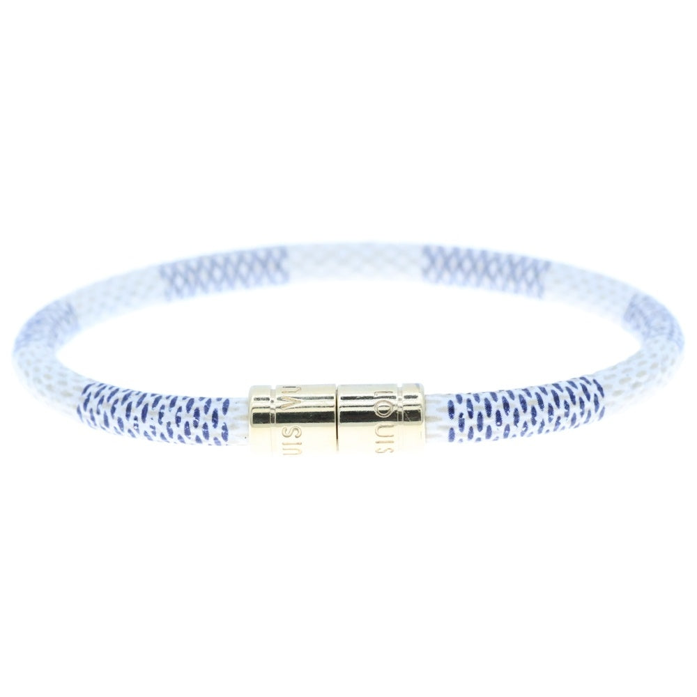 LOUIS VUITTON(ルイヴィトン) ダミエアズール ブラスレ・キープイット ブレスレット PVC ゴールド金具 ホワイト M6607E