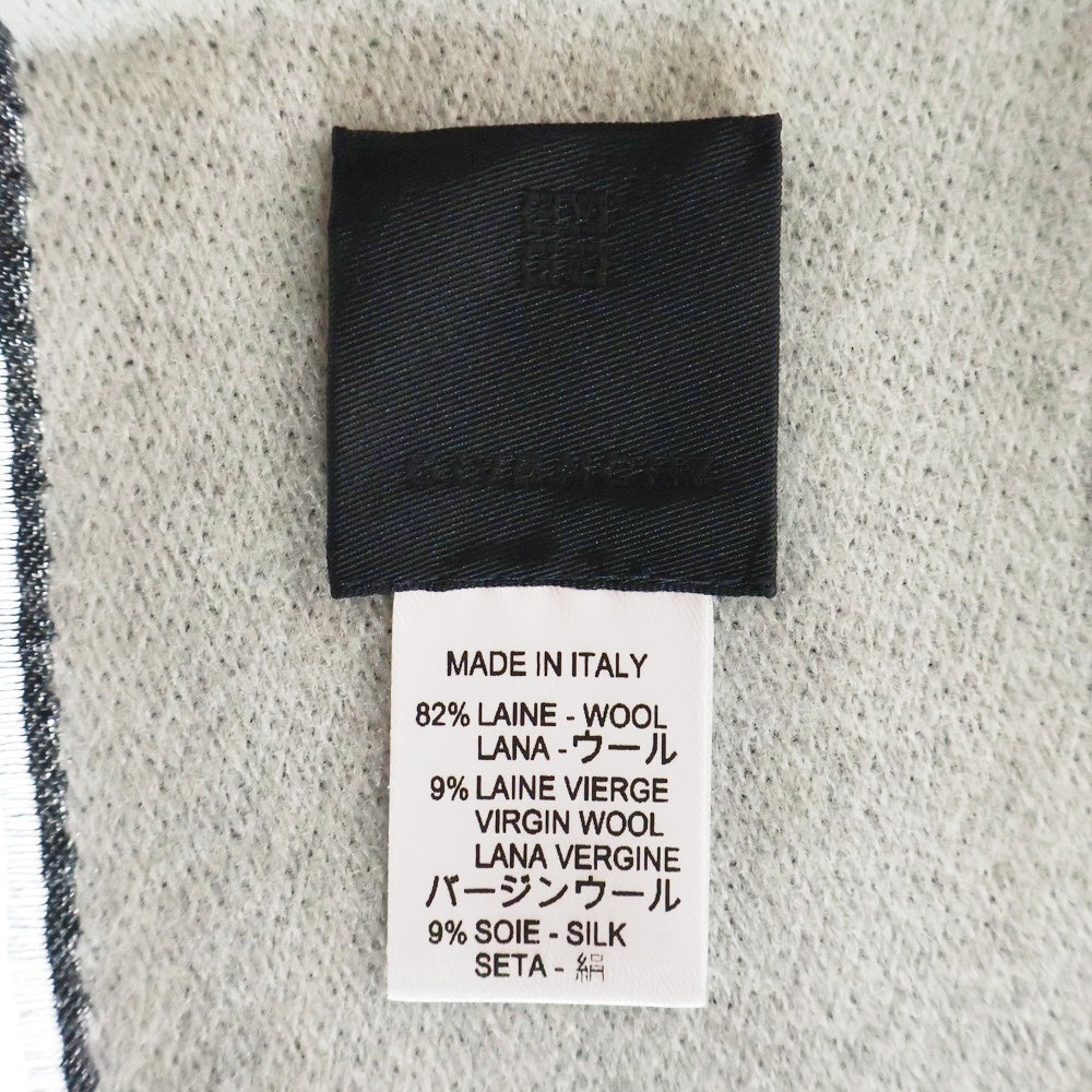 GIVENCHY(ジバンシィ) 4Gロゴ シルク混 ウール マフラー ブラック/グレー