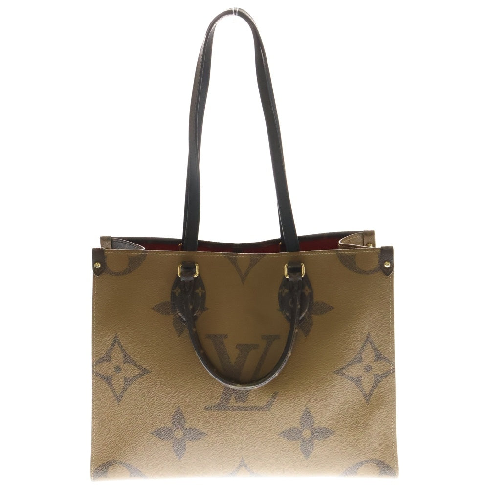 LOUIS VUITTON(ルイヴィトン) モノグラムジャイアント リバース オンザゴーMM ハンドバッグ ブラウン PVCレザー M45321